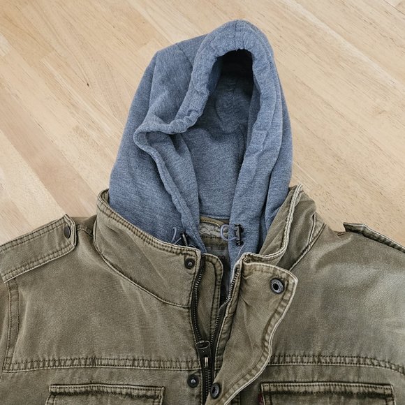 Levi's Military Field Jacket in Olive and Gray - Picture 4 of 16
